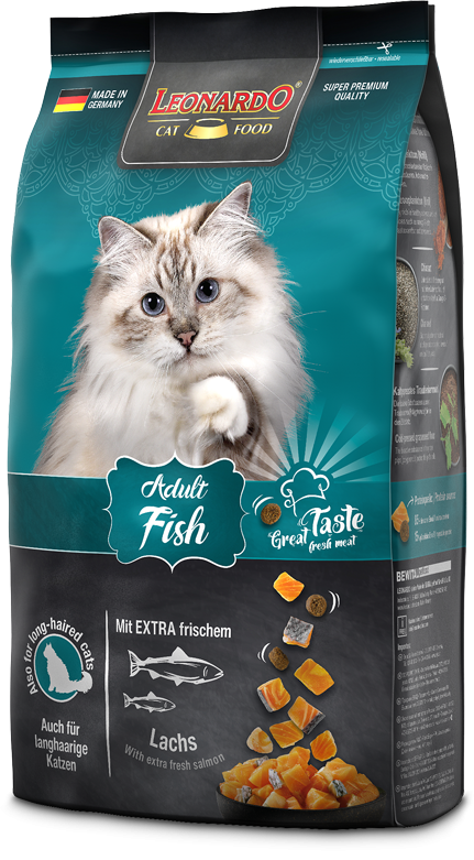 LEONARDO ADULT FISH Classic line Ξηρά τροφή για ενήλικες γάτες από 1 έτους, με φρέσκο σολωμό 1,8kg